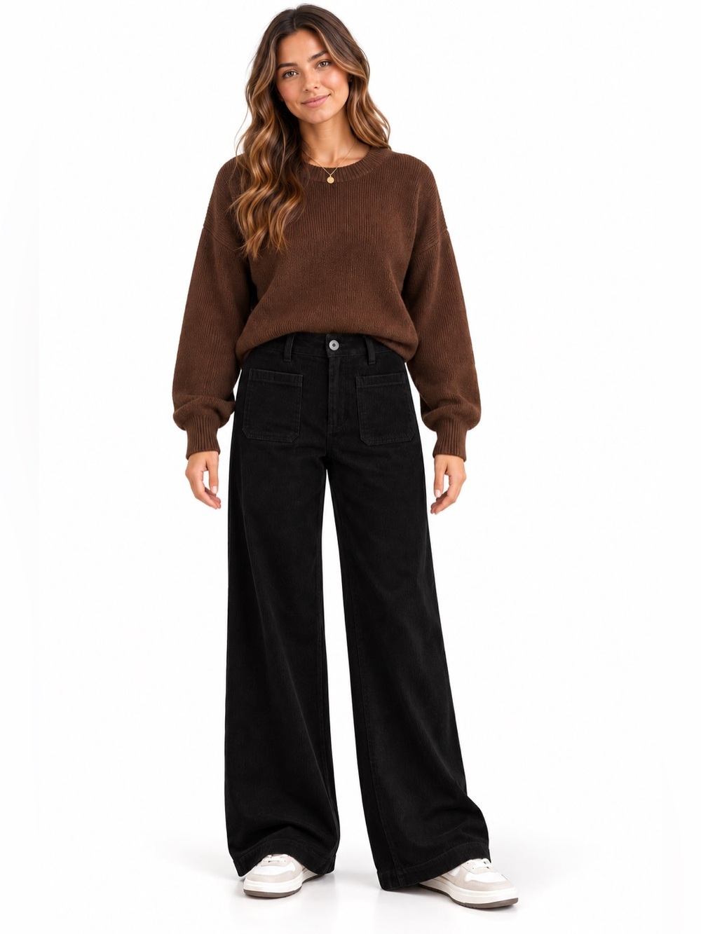 b.young Corduroy Pants in Black Size  EU 36, US 4